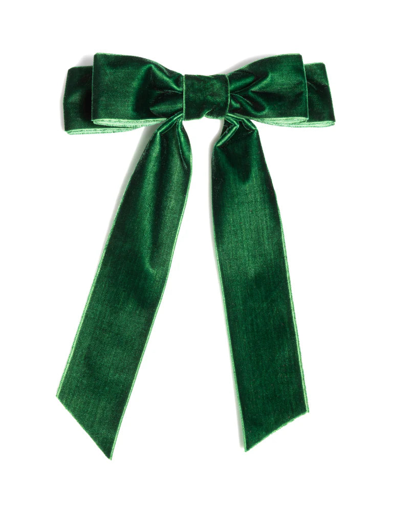 velvet bow clip