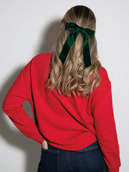 velvet bow clip