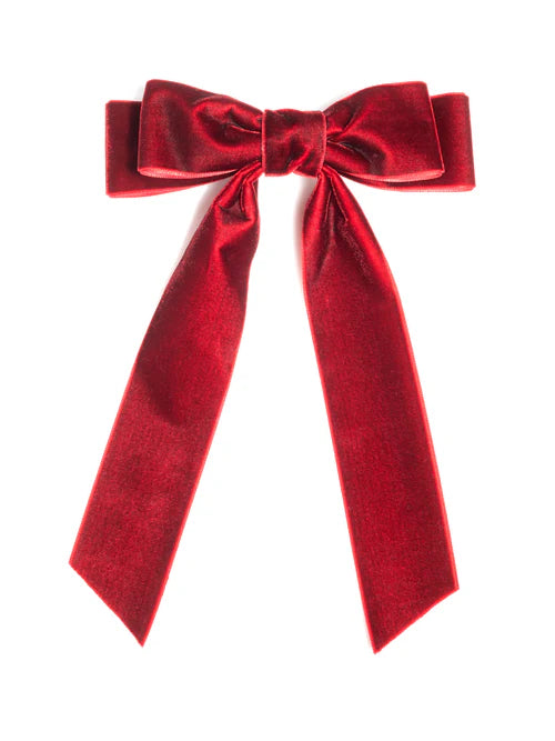 velvet bow clip