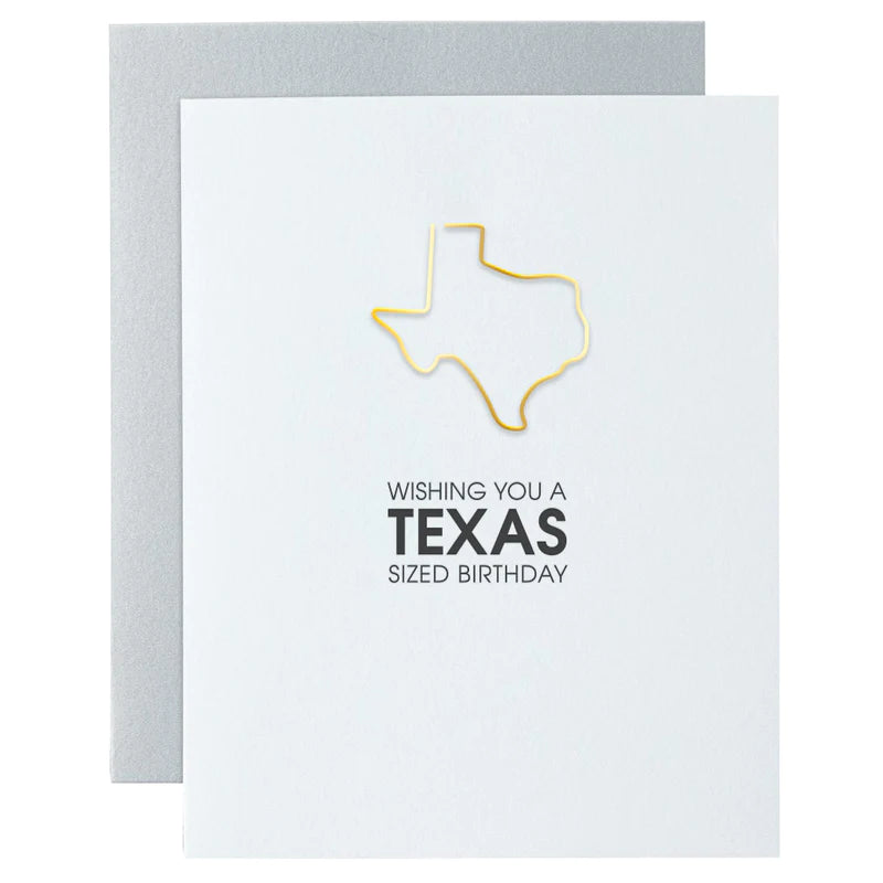 texas-sized birthday paperclip card