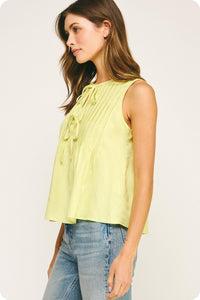 bailey pin-tuck tie detail tank