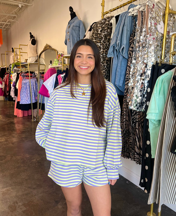 fall in love striped set