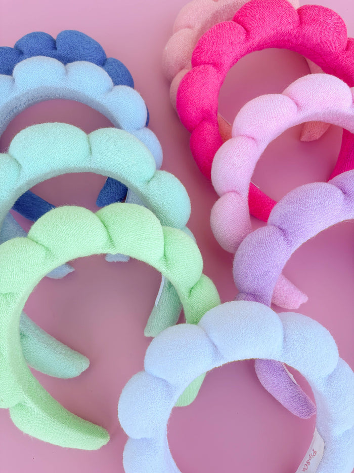 cloud puff GRWM bubble terrycloth spa headband