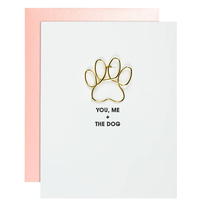 you me + the dog paperclip card