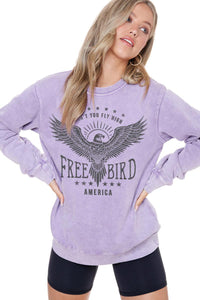lavender freebird sweatshirt