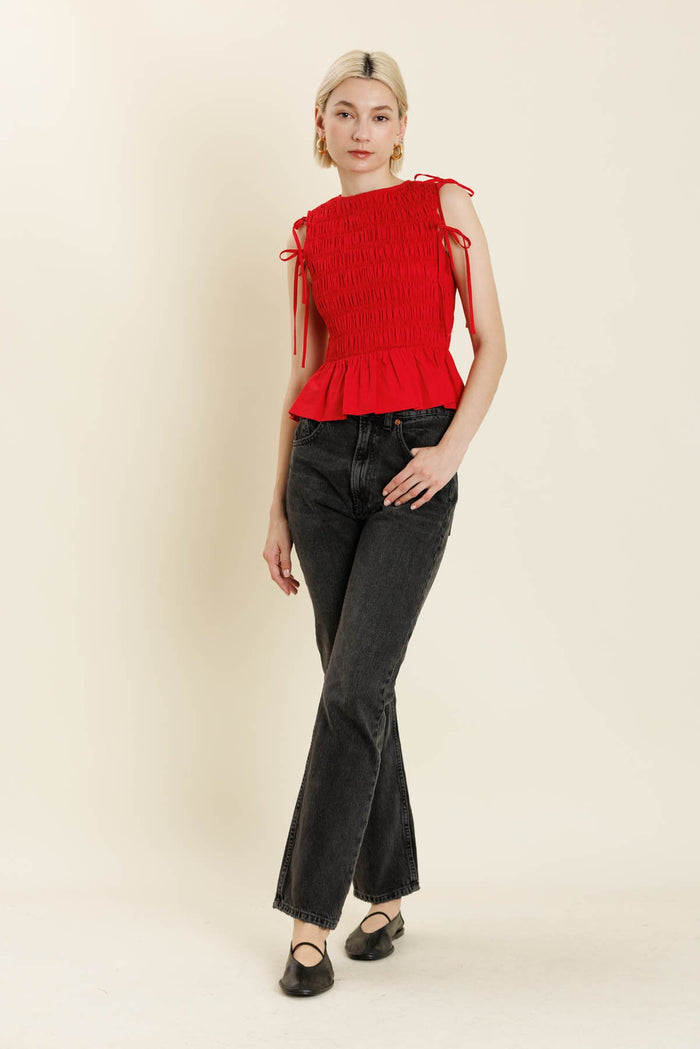 elliott detachable sleeve peplum