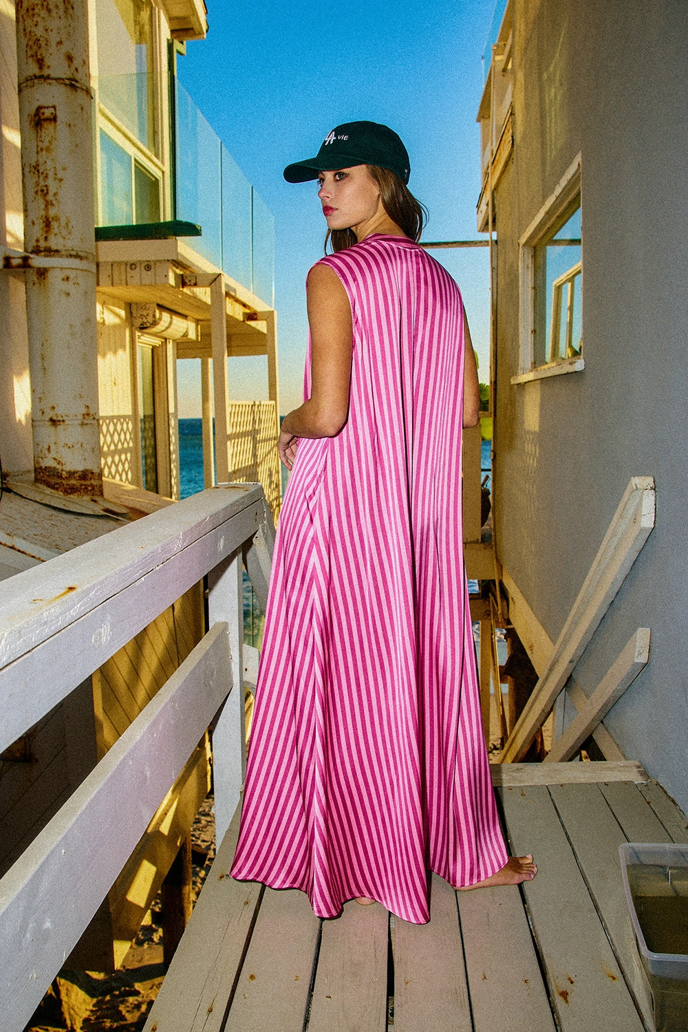 happy lines striped romper