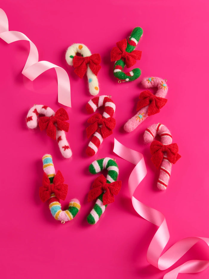 felt candy cane ornaments
