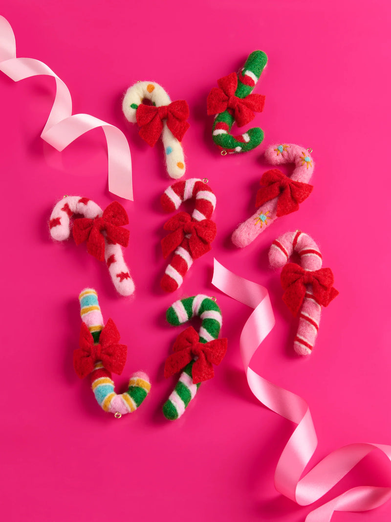 felt candy cane ornaments