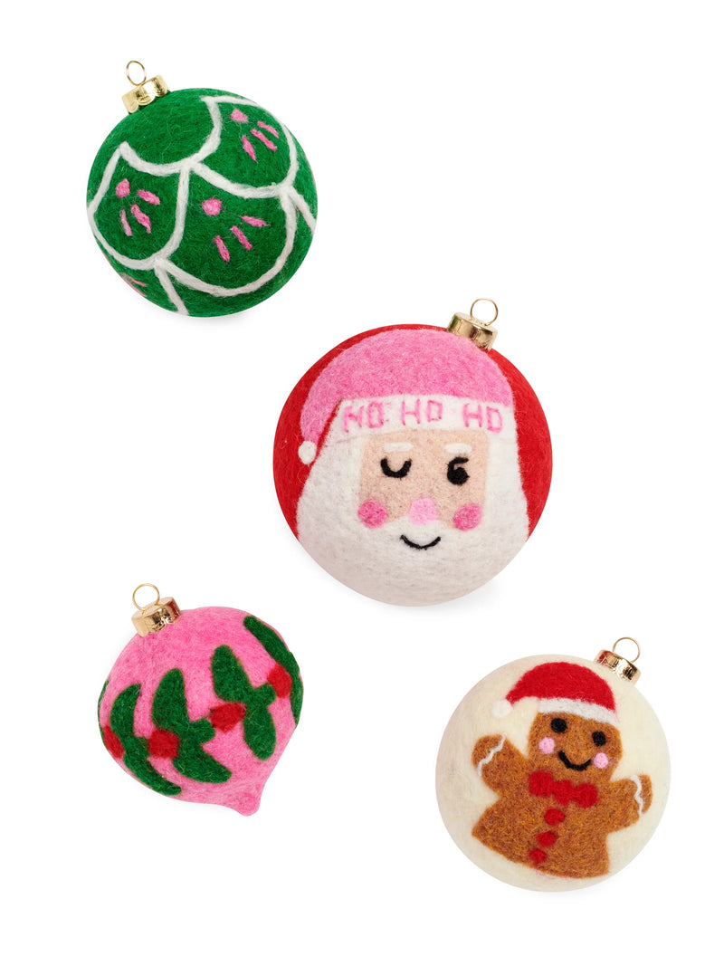 felt christmas ornament balls