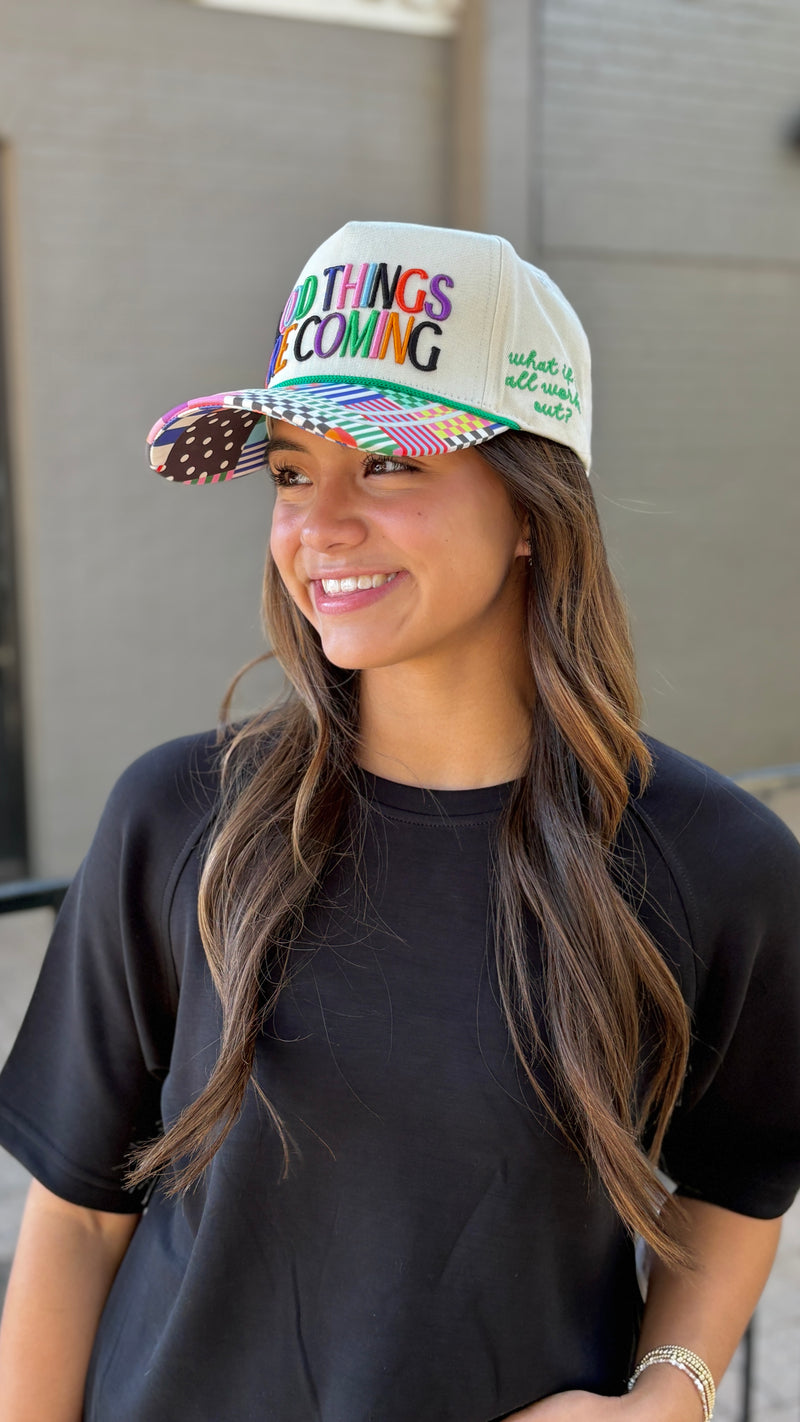 good things are coming trucker hat