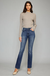 gracie high-rise skinny bootcut denim