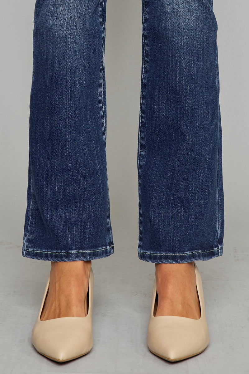 gracie high-rise skinny bootcut denim