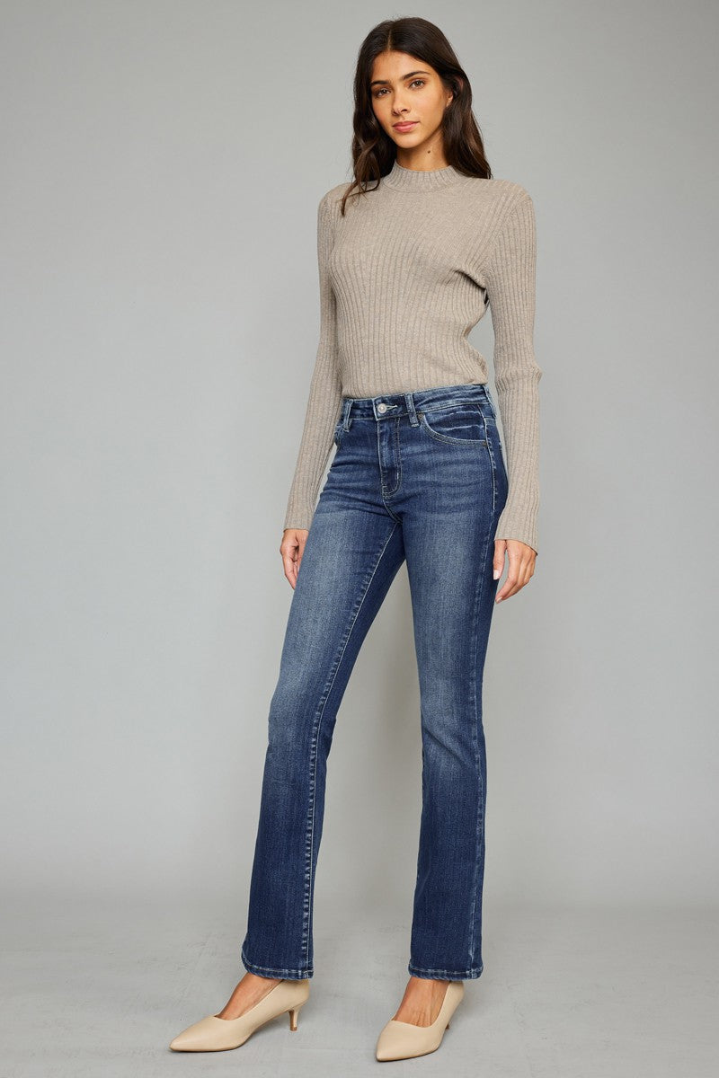 gracie high-rise skinny bootcut denim