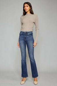 gracie high-rise skinny bootcut denim