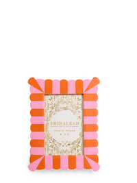 orange scalloped 4x6 picture frame