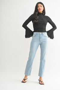 give it a go cropped straight-leg denim