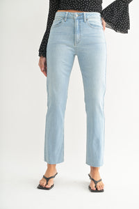 give it a go cropped straight-leg denim