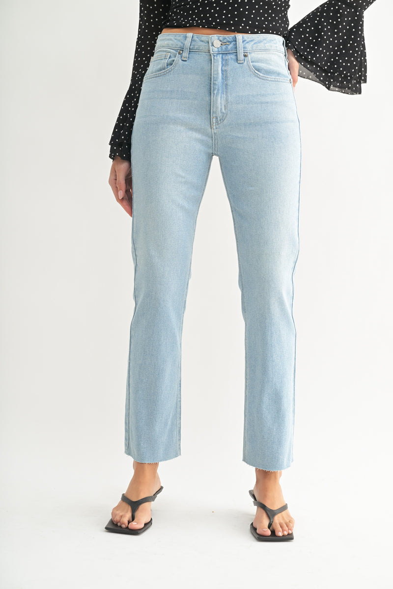give it a go cropped straight-leg denim