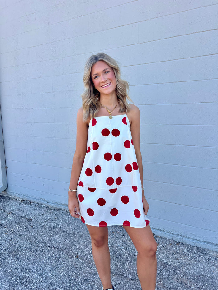 bold moves polka dot dress