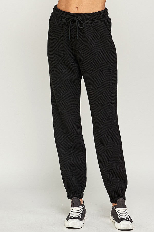 cadence textured jogger pants