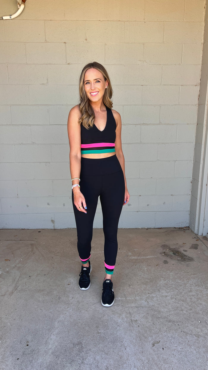 elora top | forest lagoon colorblock