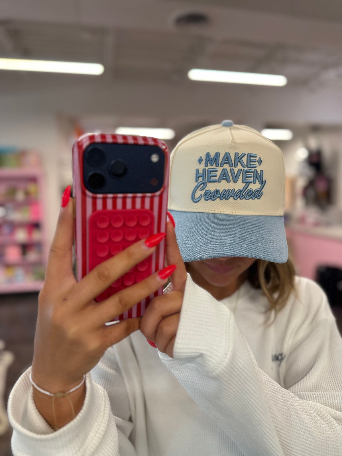 make heaven crowded vintage trucker hat