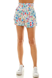 floral athletic shorts