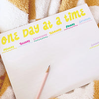 one day at a time weekly notepad