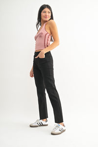 give it a go cropped straight-leg denim