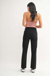 give it a go cropped straight-leg denim