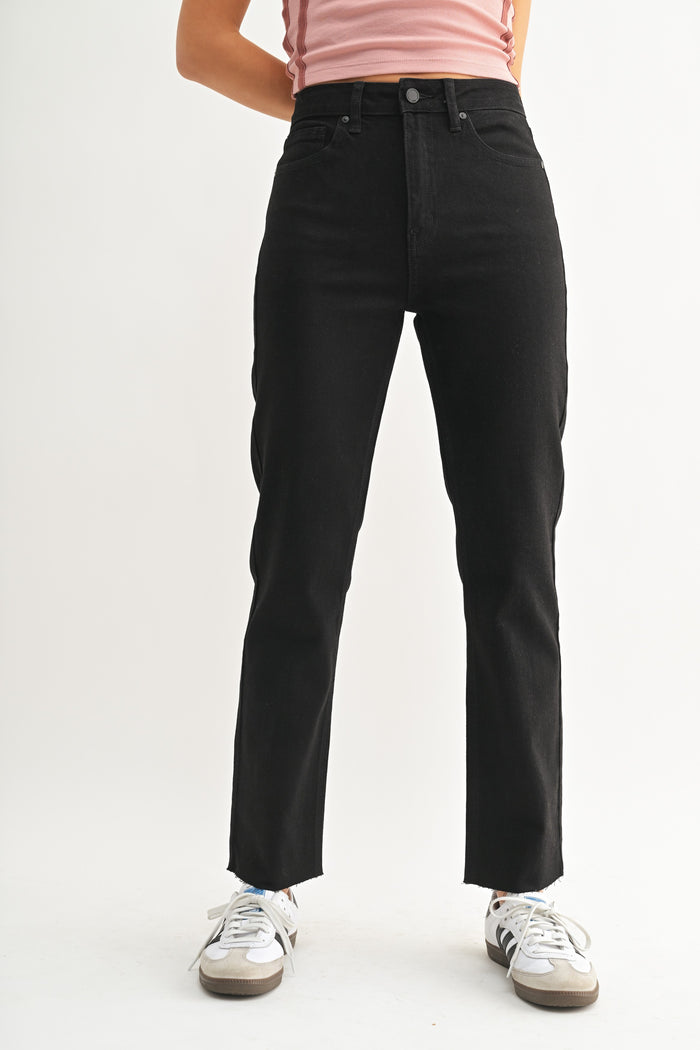 give it a go cropped straight-leg denim