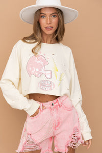 gameday vibes cropped crewneck