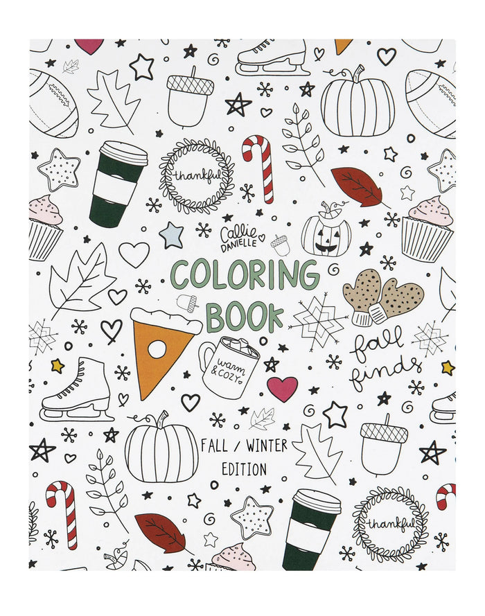 fall and holiday coloring book