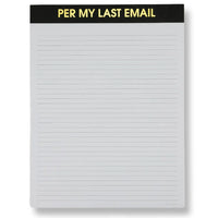 large lined memo notepad