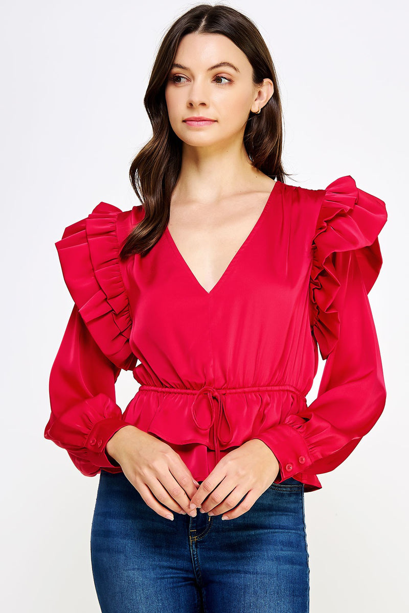 cherry on top peplum blouse