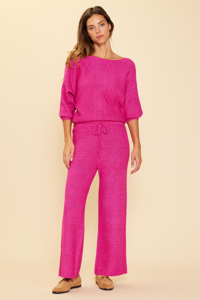 love you berry much wide-leg knit pants
