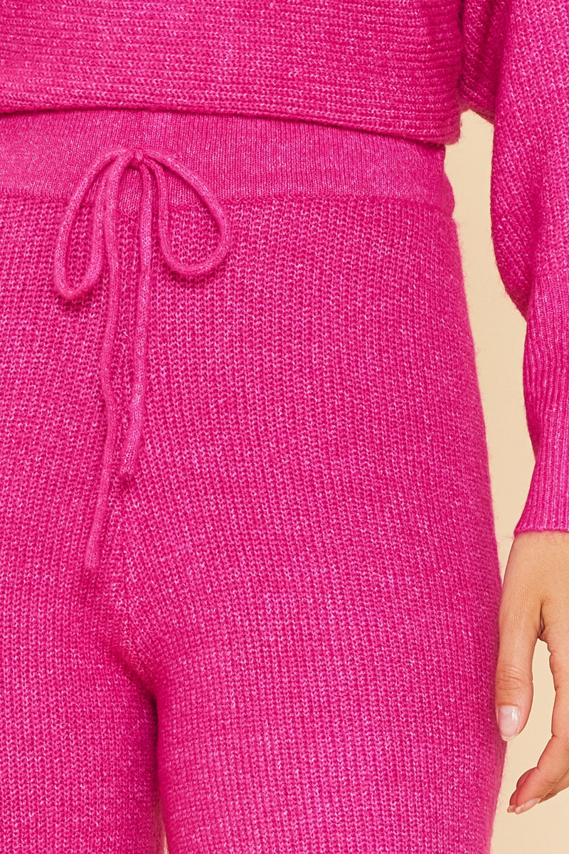 love you berry much wide-leg knit pants