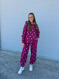 polka dot hoodie + jogger sets