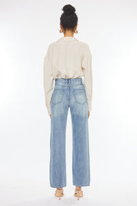 asymmetrical waist 90's flare jean