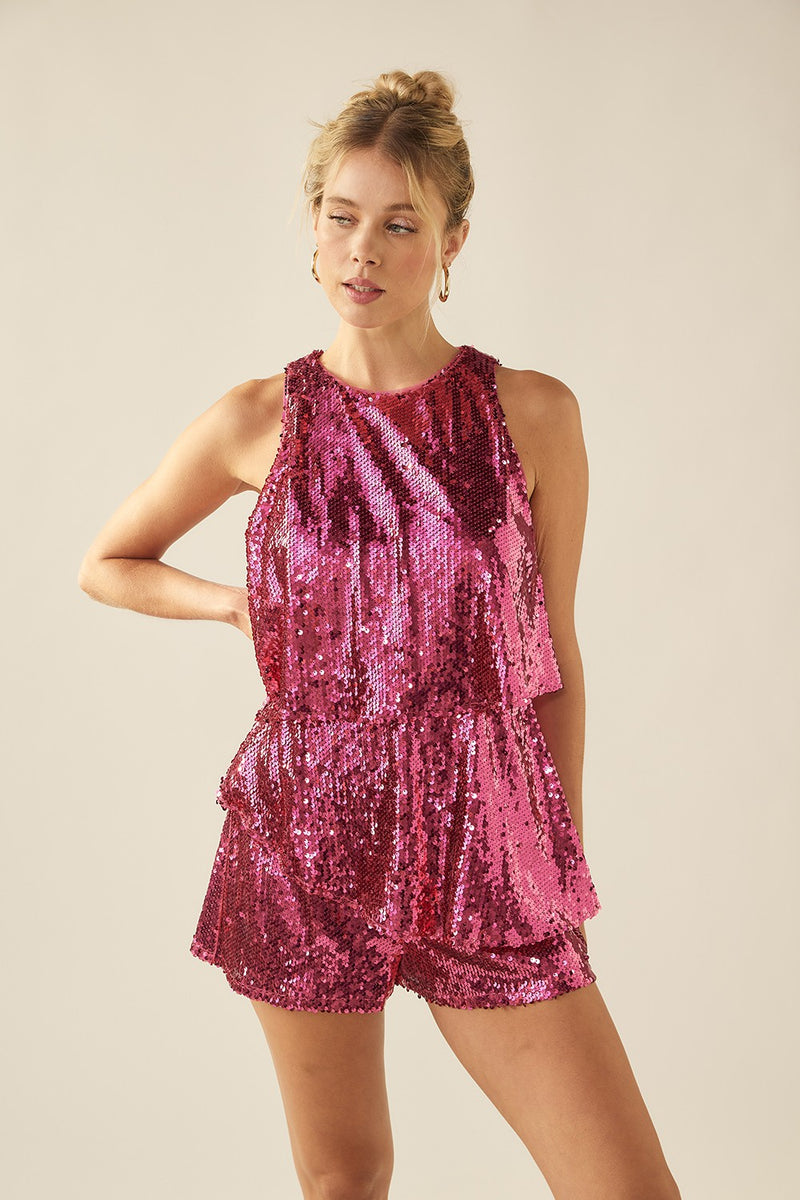 got your back sequin romper | FINAL SALE