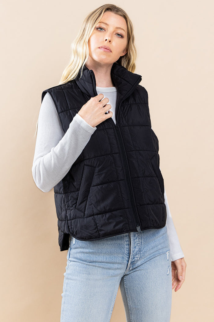 gotta have it cropped puffer vest