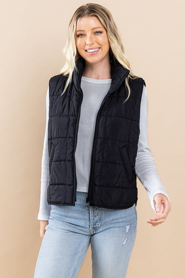 gotta have it cropped puffer vest