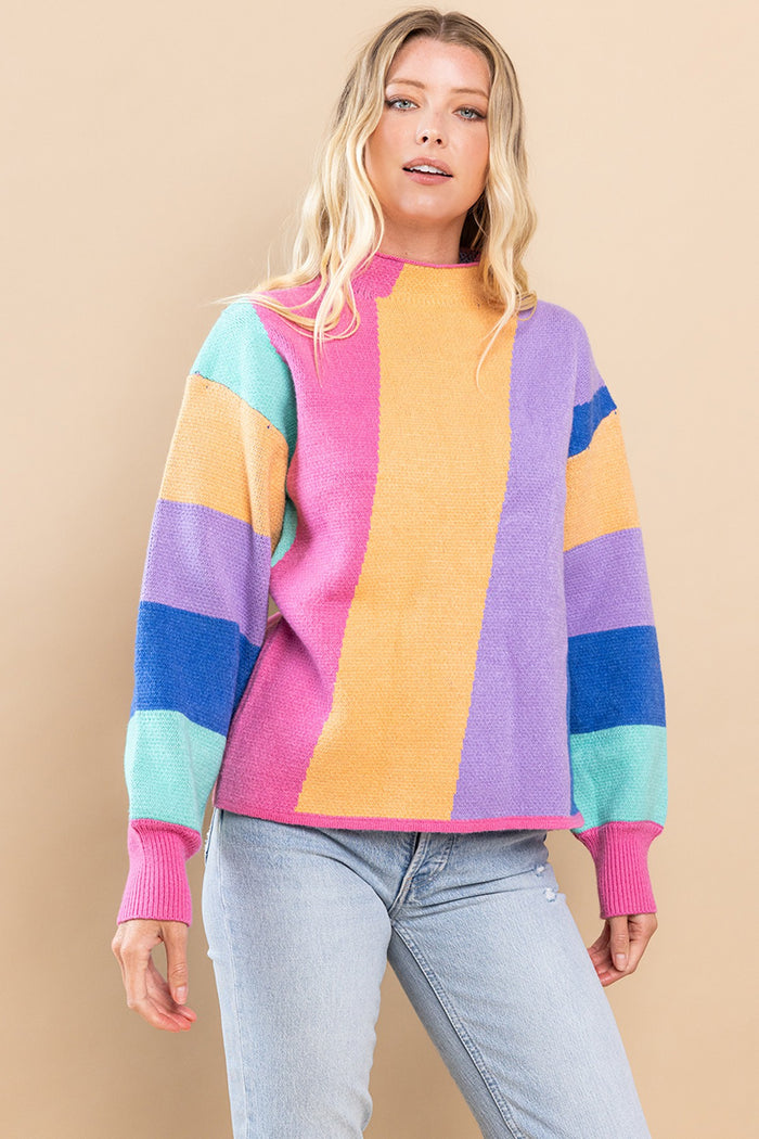 bold & beautiful striped sweater