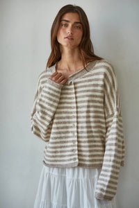 karley striped cardigan