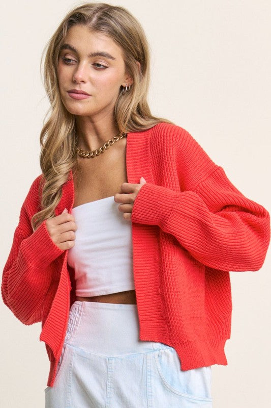 lovin’ you was red open cardigan