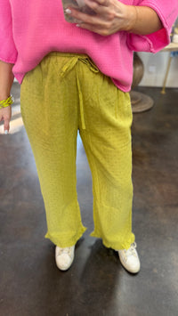 just because polka dot drawstring pants