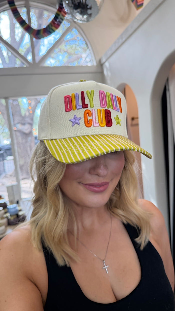 dilly dally club trucker hat