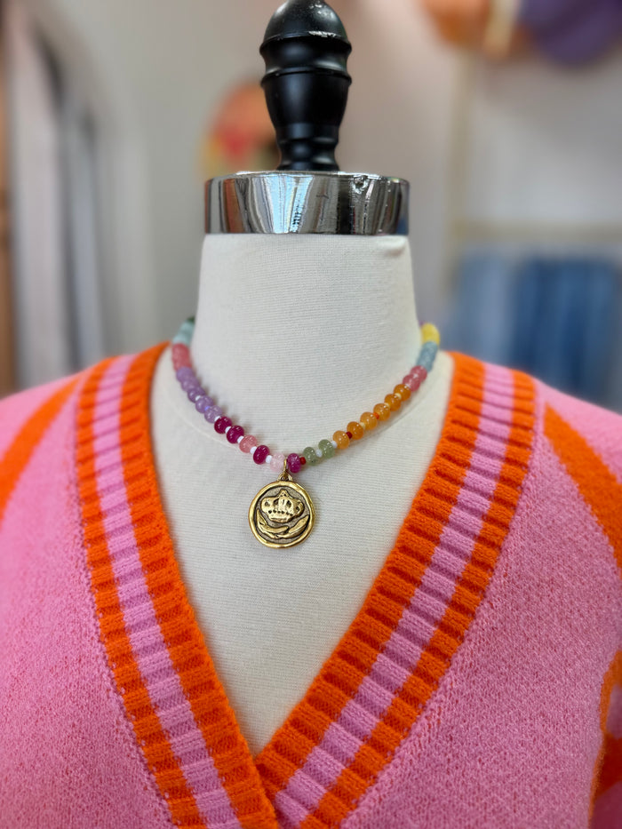 bees please beaded bee necklace