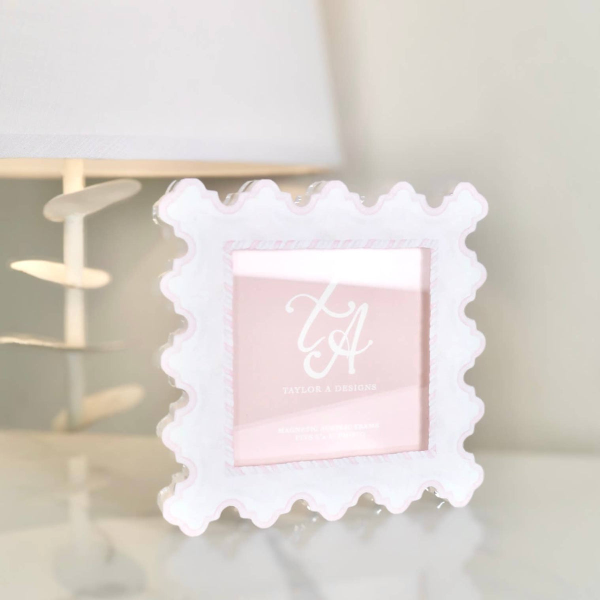emmeline scalloped acrylic magnetic frame
